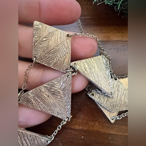 Gold Triangular Necklace - Picture 3 of 5